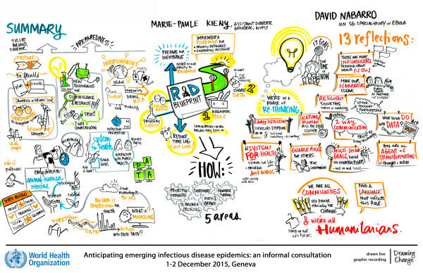 Summary session - World Health Organization graphic recording emerging infectious disease epidemics sam bradd