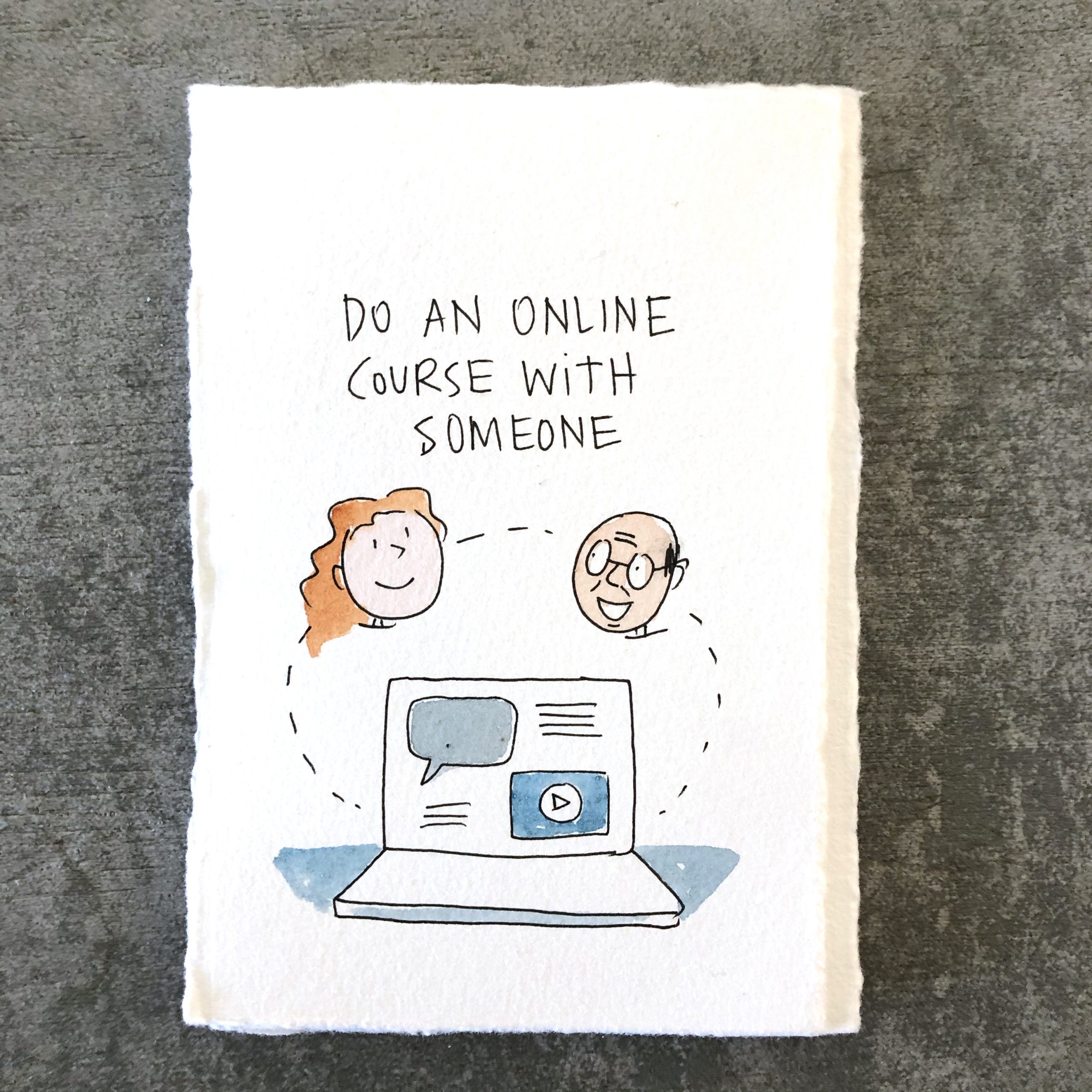 do an online class with someone 