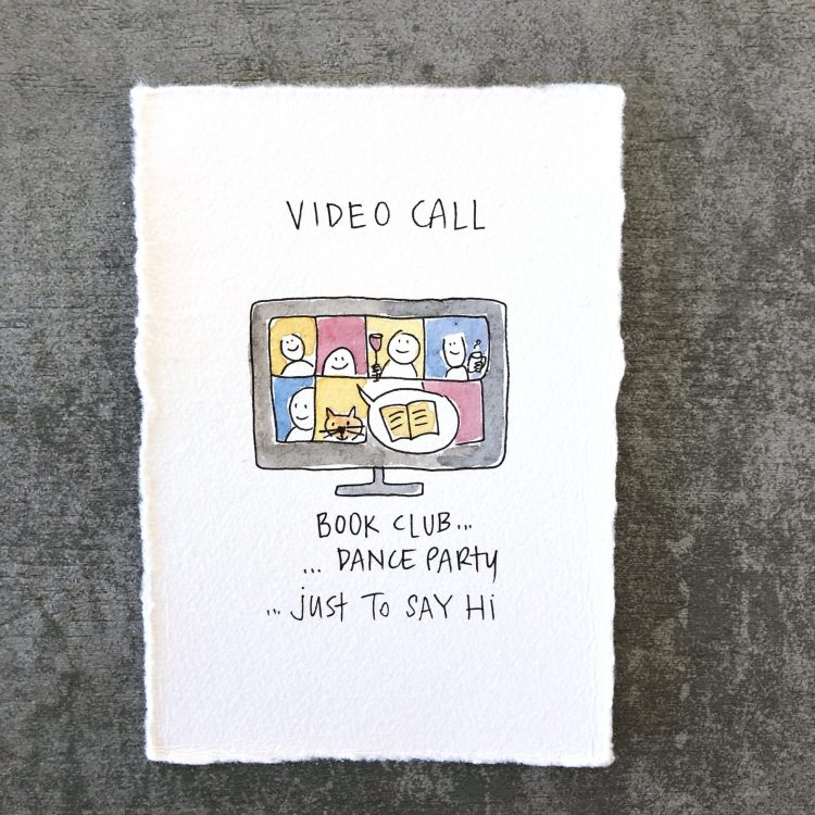 video call - dance party book club just to say hi